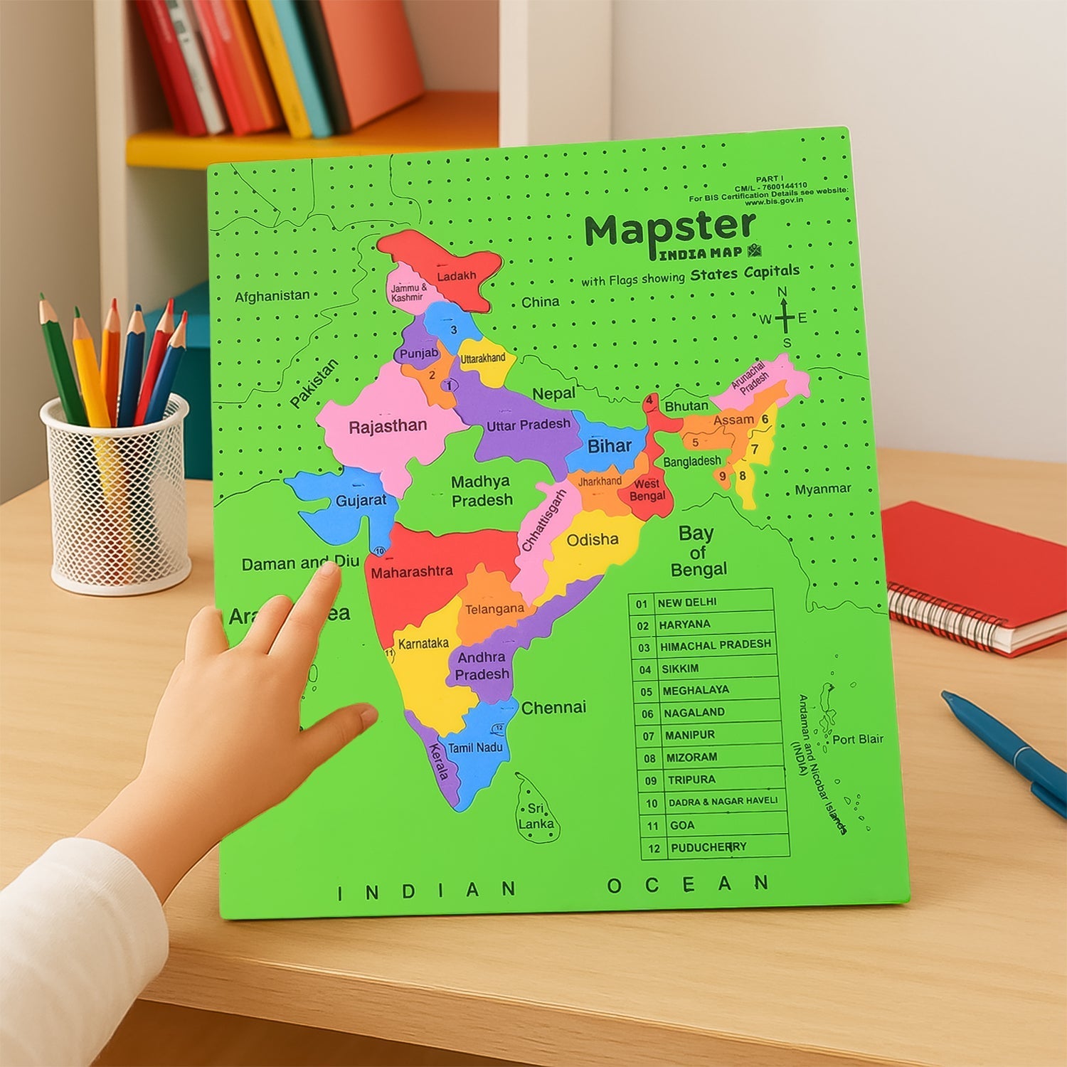 Aditi Mapster India Map EVA Foam Puzzle Set Aditi Mapster India Map EVA Foam Puzzle Set